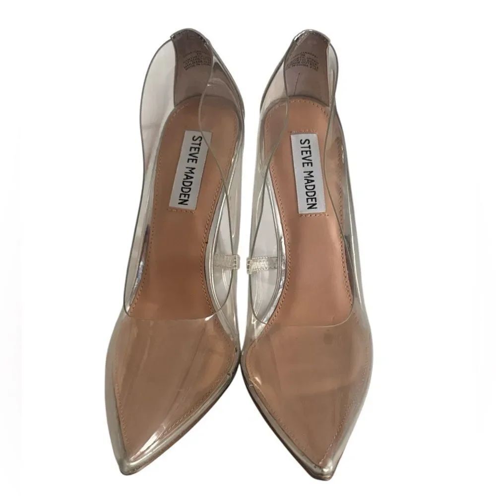 Steve Madden Transparent Heels with Nude Accents